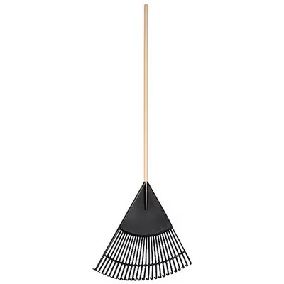 Union Tools 64309Gr 26-Tine Leaf Rake W/ 48''L Hardwood Handle, Polypropylene