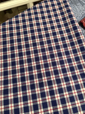 Custom-made w/Longaberger Blue Ribbon plaid f...
