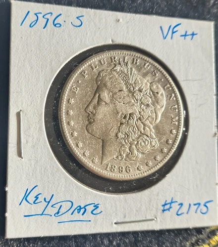 1896-S Morgan Silver Dollar  KEY DATE & MINT VF++