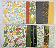 Stampin Up Botanical Gardens Scrapbook Paper 6" x 6" DSP-12 Sheets-Lot-Tropics