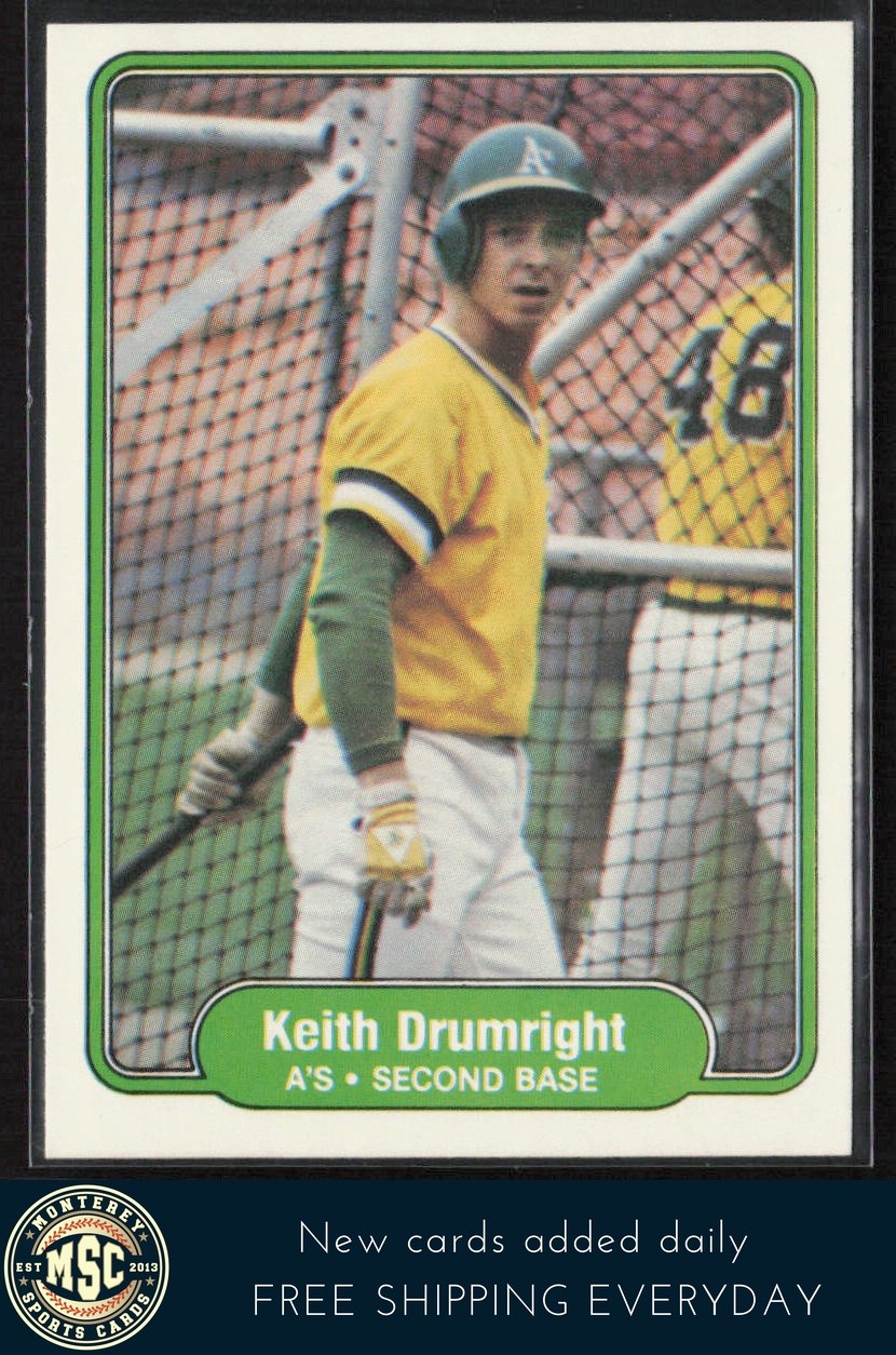 Keith Drumright 1982 Fleer #89 RC Oakland Athletics