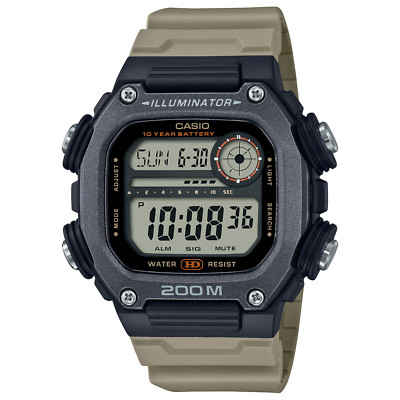 Casio DW-291HX-5A Khaki Resin Band Illuminator Digital Quarz Sport Herrenuhr