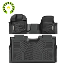 Floor Mats Liner Set for 2015-2025 Ford F-150 Super Crew Cab 1st Row Bench Seat