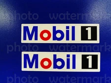 2x Mobil 1 decals stickers graphics autocollants Racing Gas Oil Logos Drag Truck