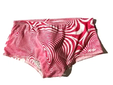 New DOLFIN Mens Dragster Mesh Training Swimsuit Swim Brief Short  sz 30 Red Wht