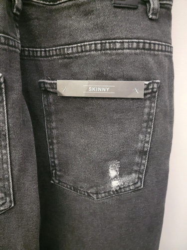 ZARA MAN Men's Size Large Gray Distressed Denim Overalls Work Casual NWT - Picture 6 of 12