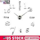 3D Diy Large Frameless Wall Clock Mirror Number Sticker Modern Home Decal Decor