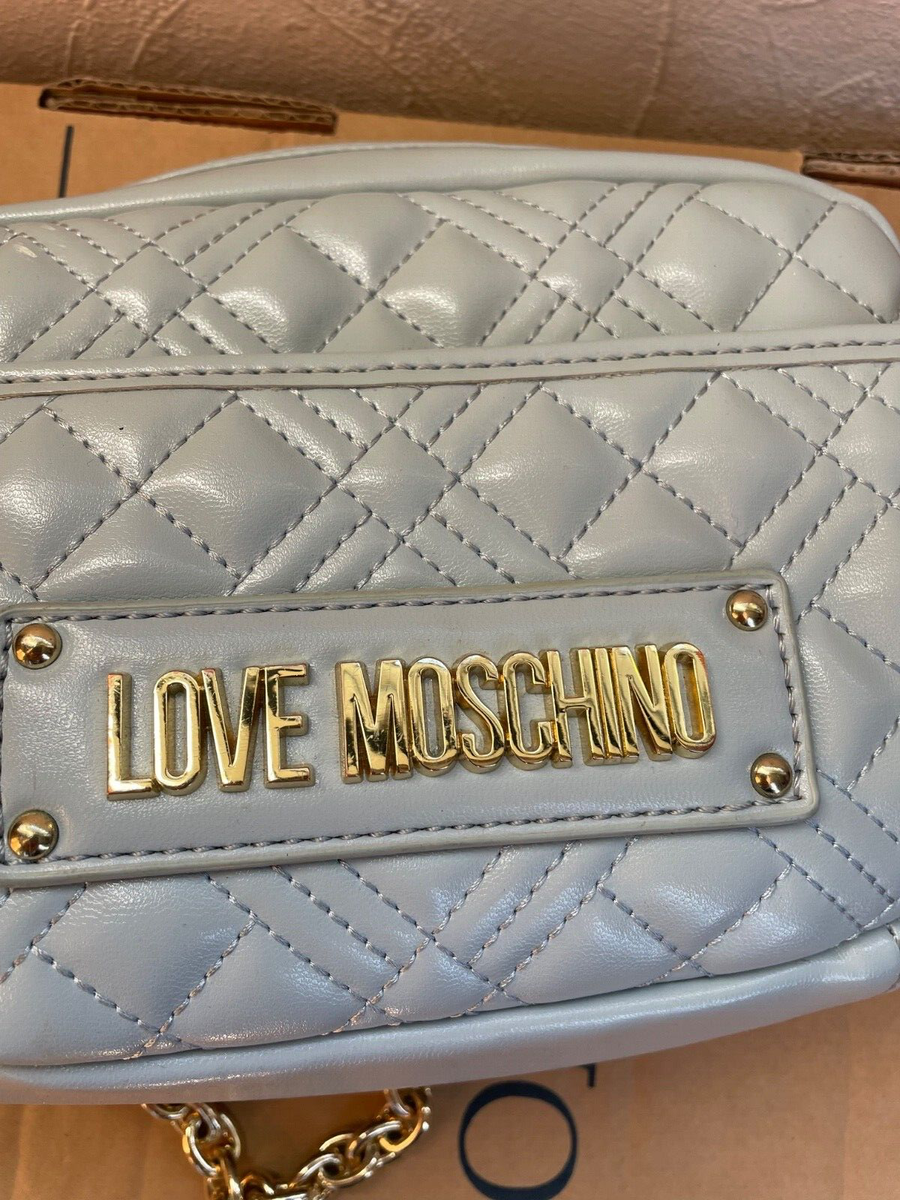 Love Moschino Quilted Logo Bum Bag Women Denim Blue UK