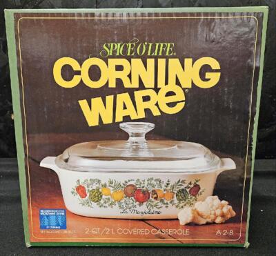 Spice O'Life CORNING WARE 2 Qt 2L Covered Casserole A-2-8 NOS NEW