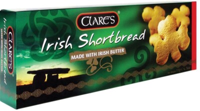 Clare's Irish Shortbread Shamrock Shape 135g x Pack of 3