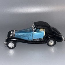 1936 Mercedes Benz 500K blue Car Roadster Coupe w/Opening Doors 1/43