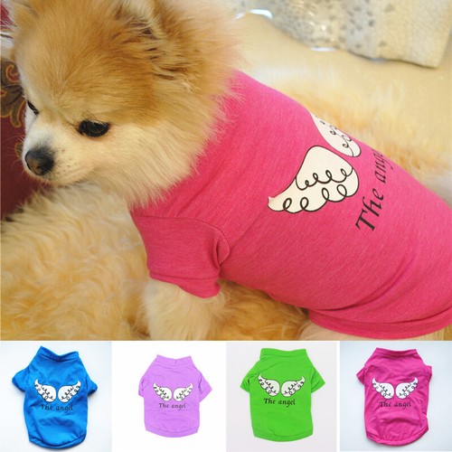 Pet Dog Tshirt HOT SALE Pet Clothes Cat Vest Solid Color Dog