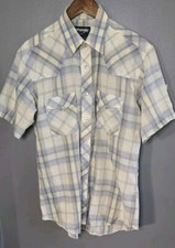 Vintage Wrangler Cowboy Cut X-Long Tails Plaid Pearl Snap Shirt Men s Size 16 SS
