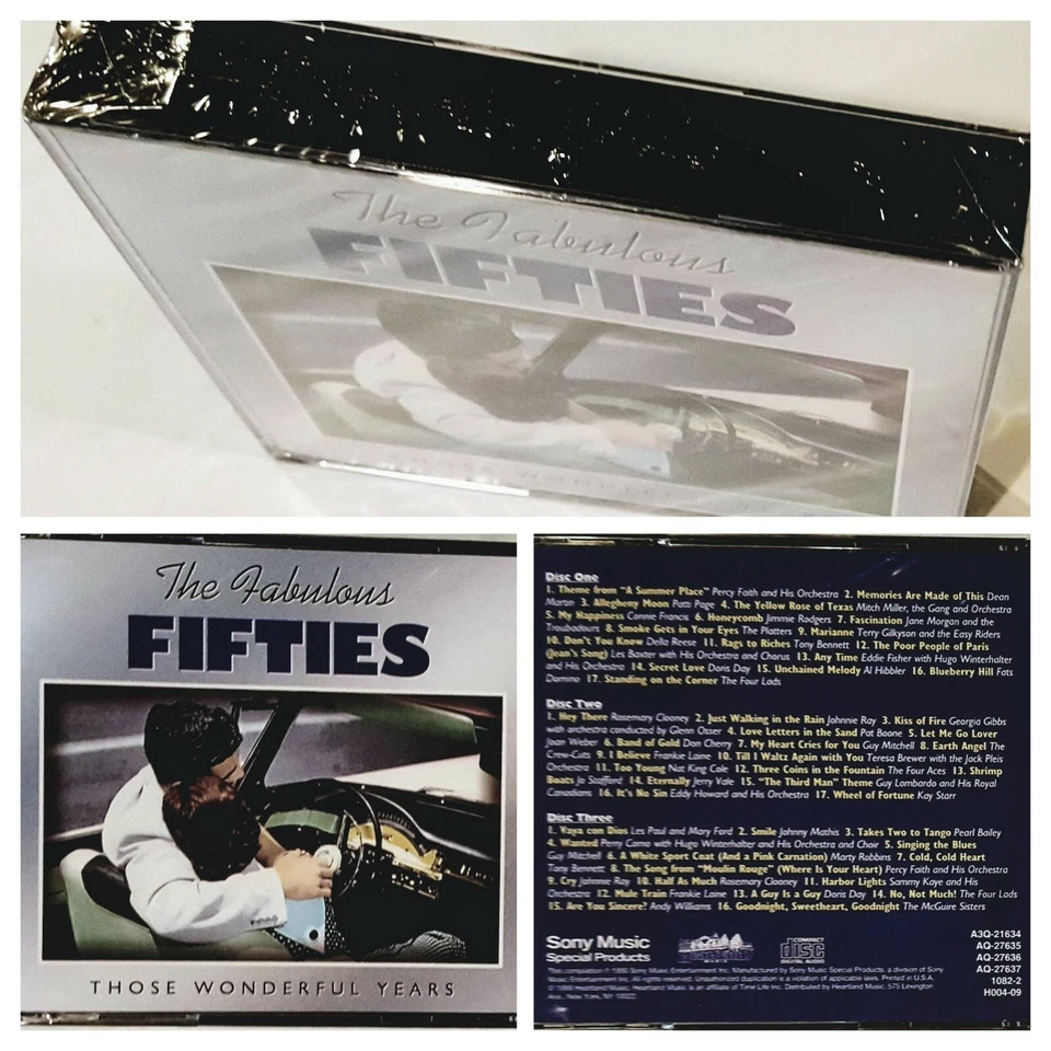 The Fabulous FIFTIES Those Wonderful Years (1990 SONY 3 CDs) 50 Super Hits NEW Foto 2 de 4
