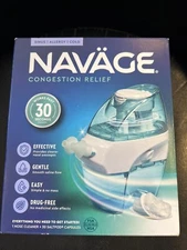 Navage Saline Nasal Irrigation with 30 salt pods powered suction allergy