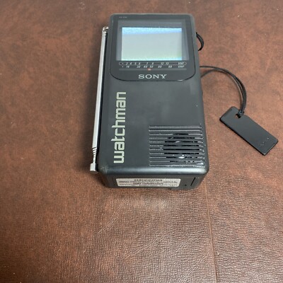 Vintage Sony Watchman Portable Personal Analog TV Black & White FD