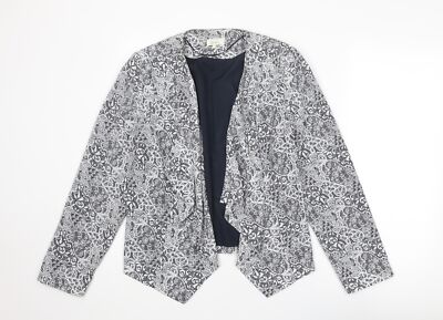 Linea Damen weiß Blumen Jacke Blazer Größe 16
