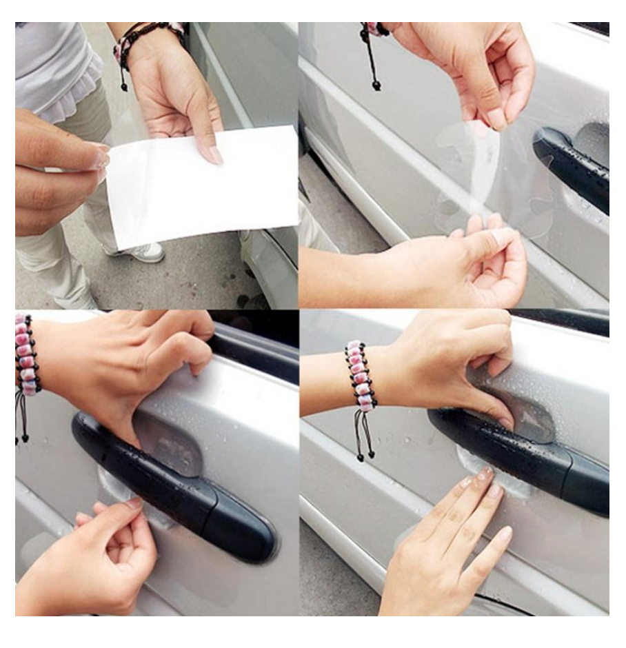 Clear Car Door Handle Paint Scratch Protector Guard Film Sheet 4pcs eBay