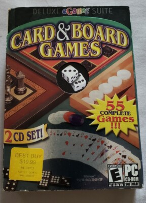 Card & Board Games: Deluxe Suite (PC, 2003) Box Set 55 games  used