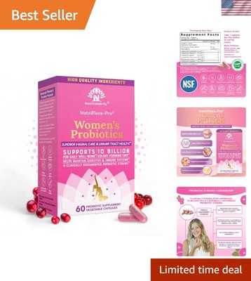 NutriFlora-Pro Probiotics for Women - 10 Billion CFU, Vaginal Health Support