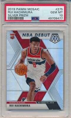 2019 PANINI MOSAIC SILVER RUI HACHIMURA #275 RC PSA 10 GEM MINT 