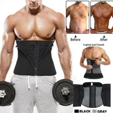 Men Women Fajas Colombianas Waist Trainer Neoprene Belt Sweat Sauna Body Shaper