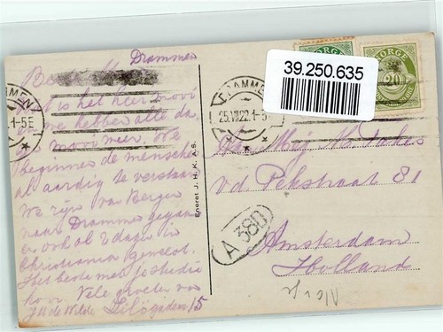 39250635 - Drammen Winter Skilanglauf Ort lt. Stempel Norwegen - Bild 2 von 2