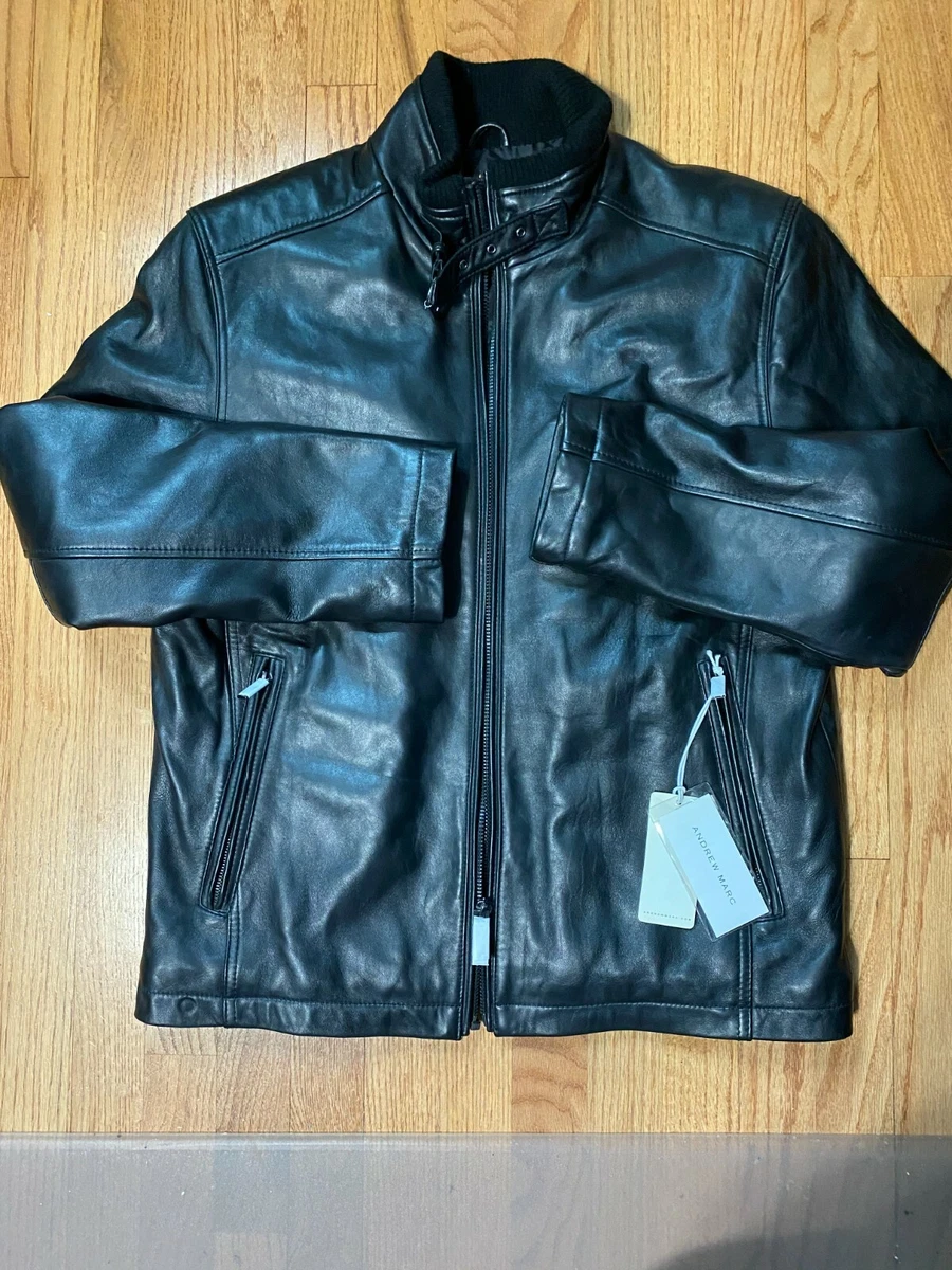 Andrew Marc Men s Leather Jacket Black M