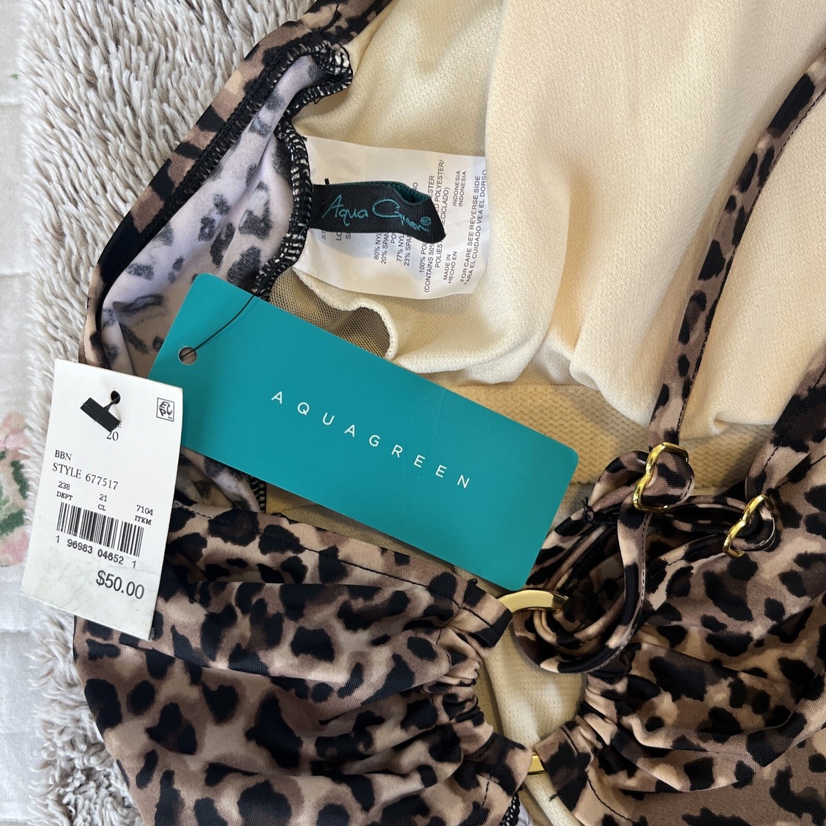 リリィ専用 Aqua Green Animal Print Bathing Suit Size 20 | eBay