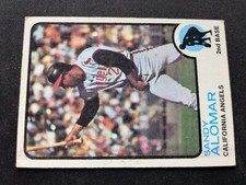 1973 Topps Baseball Card # 123 Sandy Alomar Sr. - California Angels (VG/EX)