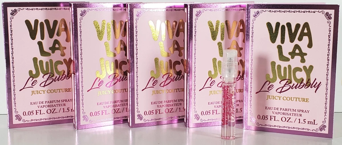 5X Juicy Couture Viva La Juicy LE BUBBLY 1.5ml 0.05 fl oz Spray Mini Parfum New