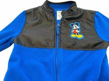 Disney Store Youth Small 5/6 Mickey Mouse Embroidered Fleece Full Zip Jacket