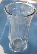 Choice of Ribbed Paneled Clear Glass Large Vases 9.5"/9" Round Flared
