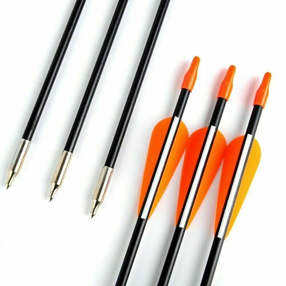 12Pcs 31inch Fiberglass Practice Arrows for Archery Target Shooting Recurve Bows - Image 3 of 4
