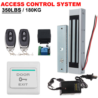 Access Control System Electric Magnetic Door Lock Kit with 2 Remote Controls