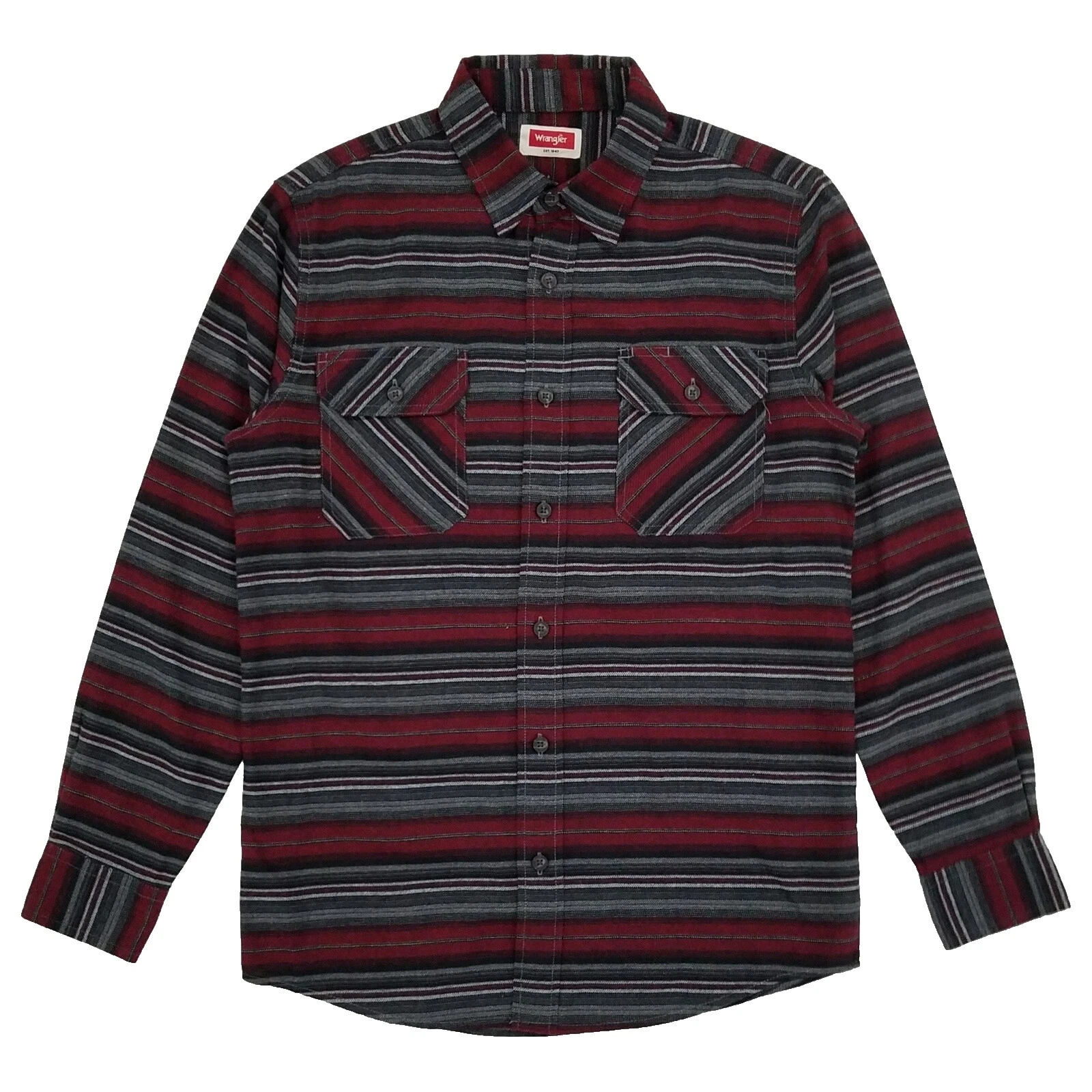 Long Sleeve Striped Regular Size S Western Casual Button-Down Shirts for Men