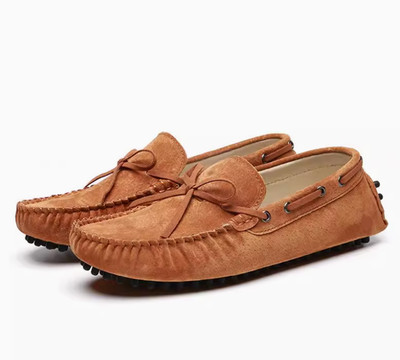 Mens Boat Shoes Gommino Loafers Bowknot Moccasins Suede Driving Slip On Korean