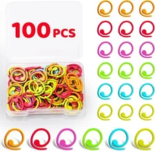 Jmuiiu 100pcs Metal Stitch Markers, Spiral-Shaped Markers for... 