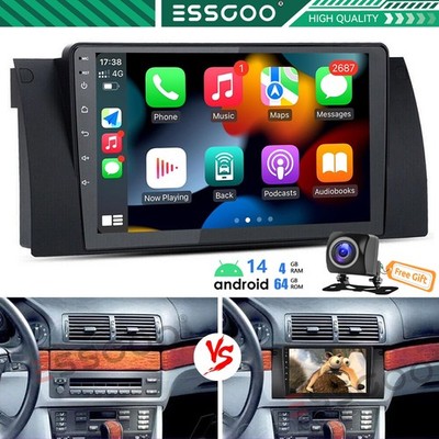 For BMW E38 E39 E53 X5 1999-2005 4+64G Car Stereo Radio GPS Navi BT with Camera