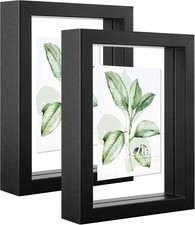 5x7 Floating Picture Frame Set of 2,Double Plexglass Floating Frame for 4x6,3...