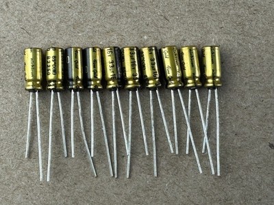 10 New Nichicon FG 33 uf 16v Radial Capacitors 2022 33uf Fine Gold UFG Audio Cap