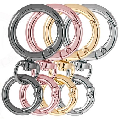 10 pcs Spring Snap Carabiner Clips O Ring Swivel Hook Keychain