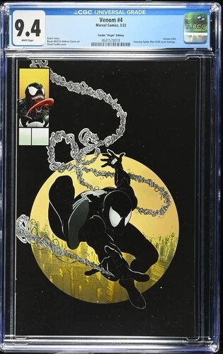 Venom #4 CGC 9.4 Marvel 2022 Chad Yardin Variant Amazing Spider-Man #300 Homage
