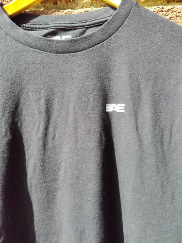 American Eagle Outfitters Mens Long Sleeve Black Graphic Print Shirt Size Large - Picture 3 of 5