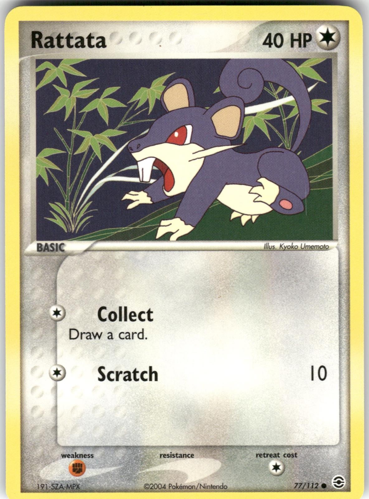 Rattata 77/112 Common FireRed & LeafGreen Pokemon Near Mint