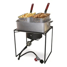 King Kooker 1618 16-Inch Propane Outdoor Cooker with Aluminum Pan and 2 Fryin...