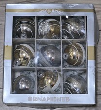 Christopher Radko Presents Shiny Brite Glass Ball Christmas Ornaments Set of 9