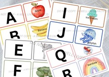 Homeschool Kids Montessori Alphabet Memory Matching Flash Card Game