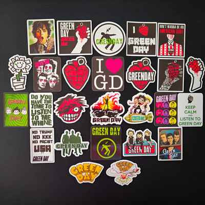 Green Day Inspired Stickers Pop Punk Rock Alternative Dookie Kerplunk Decals
