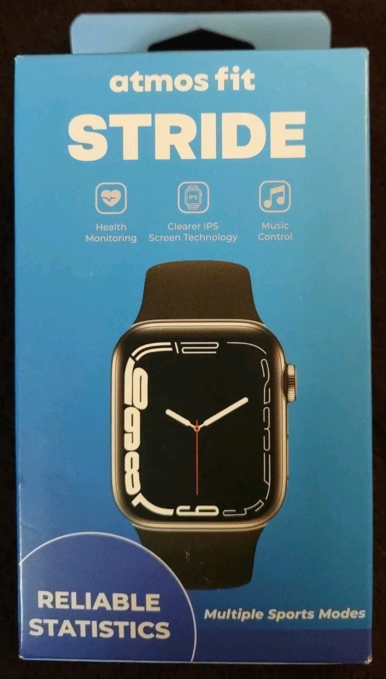 Atmos Fit Stride Smartwatch Fitness Tracker Monitor Health Music Reliable Stats